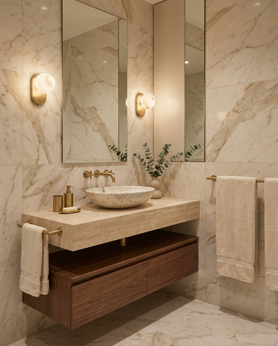 Hensford Orb Alabaster Wall Sconce