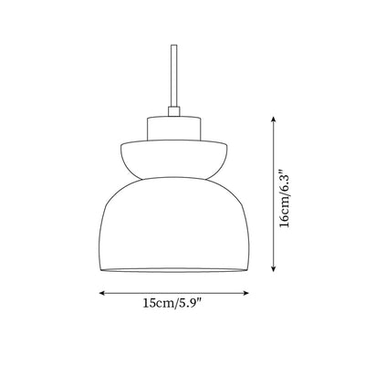 Ritta Travertine Dome Glass Pendant Light - Neutral Decor