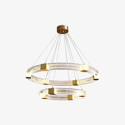 Eurdora Modern Minimalist Ring LED Chandelier - Neutral Decor