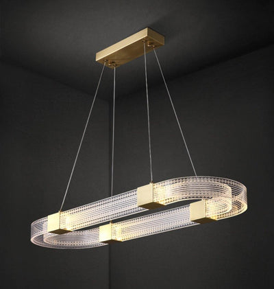 Eurdora Modern Minimalist Ring LED Chandelier - Neutral Decor