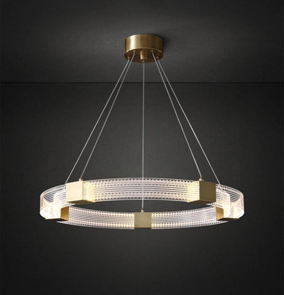 Eurdora Modern Minimalist Ring LED Chandelier - Neutral Decor
