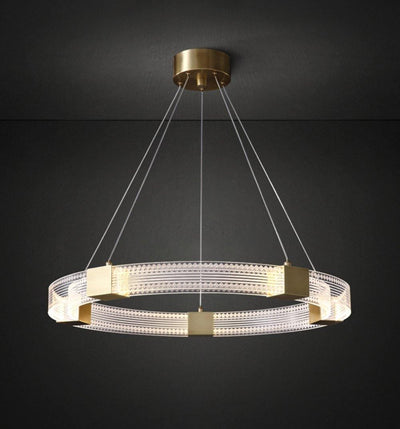 Eurdora Modern Minimalist Ring LED Chandelier - Neutral Decor