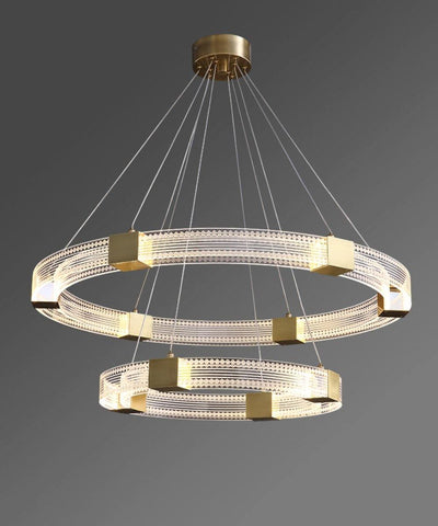 Eurdora Modern Minimalist Ring LED Chandelier - Neutral Decor