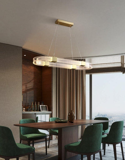 Eurdora Modern Minimalist Ring LED Chandelier - Neutral Decor