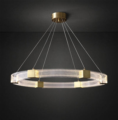 Eurdora Modern Minimalist Ring LED Chandelier - Neutral Decor