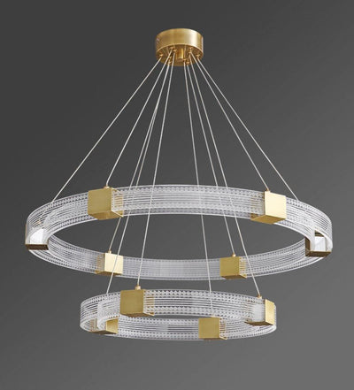 Eurdora Modern Minimalist Ring LED Chandelier - Neutral Decor