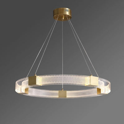 Eurdora Modern Minimalist Ring LED Chandelier - Neutral Decor