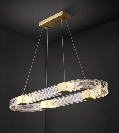 Eurdora Modern Minimalist Ring LED Chandelier - Neutral Decor