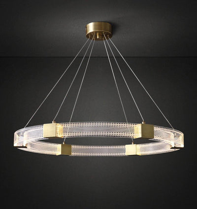 Eurdora Modern Minimalist Ring LED Chandelier - Neutral Decor