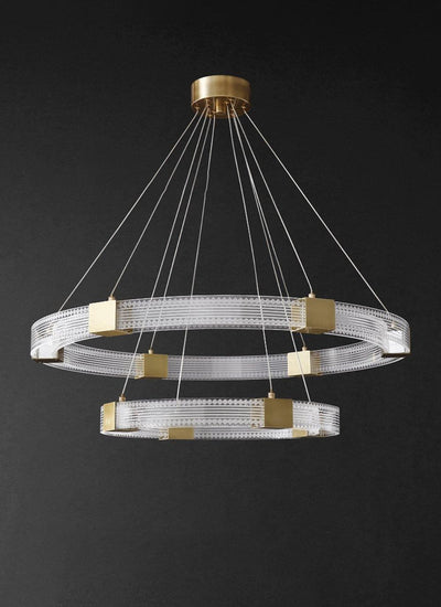 Eurdora Modern Minimalist Ring LED Chandelier - Neutral Decor