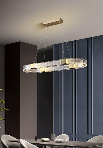 Eurdora Modern Minimalist Ring LED Chandelier - Neutral Decor
