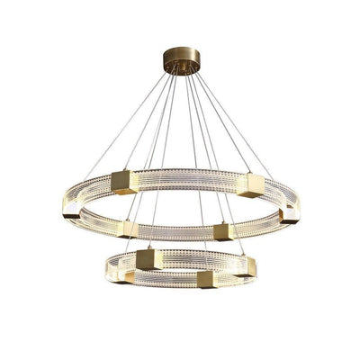 Eurdora Modern Minimalist Ring LED Chandelier - Neutral Decor