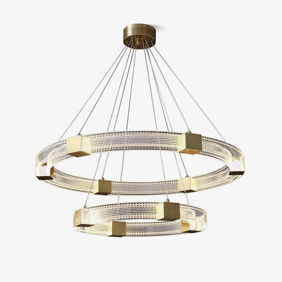 Eurdora Modern Minimalist Ring LED Chandelier - Neutral Decor