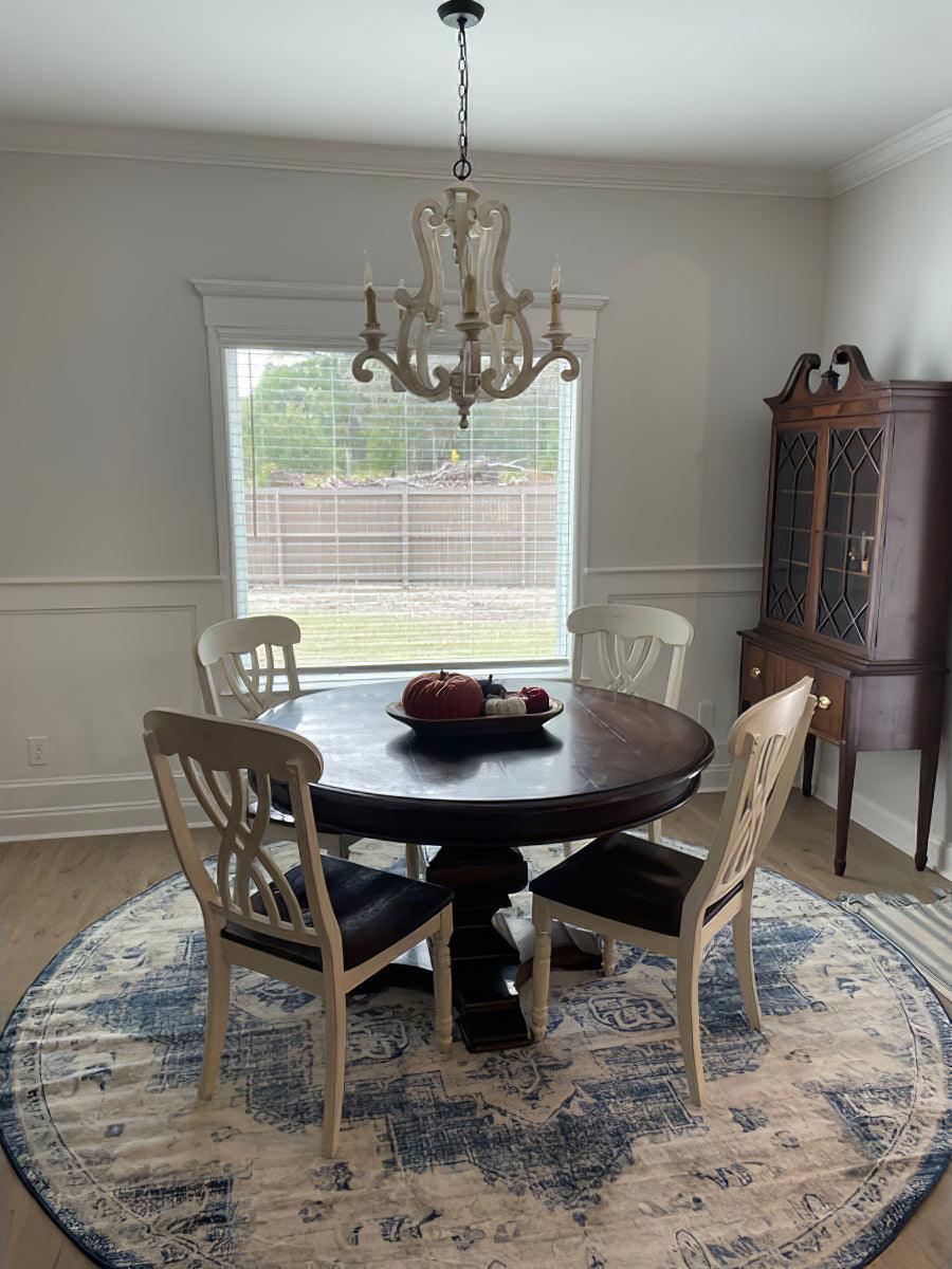 Arixy Chandelier Wooden Candle Mid-Century