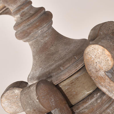 Arixy Chandelier Wooden Candle Mid-Century