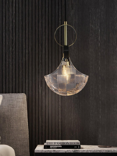 Eirerine Pendant Light Glass Brass Teal