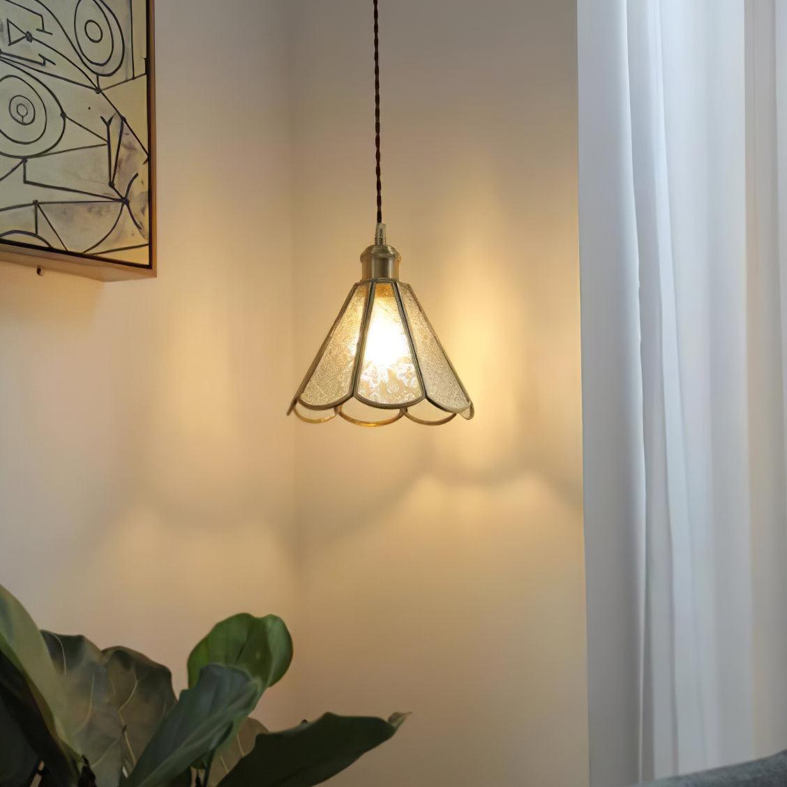 Arvane Brass & Glass Elegant Pendant Lamp