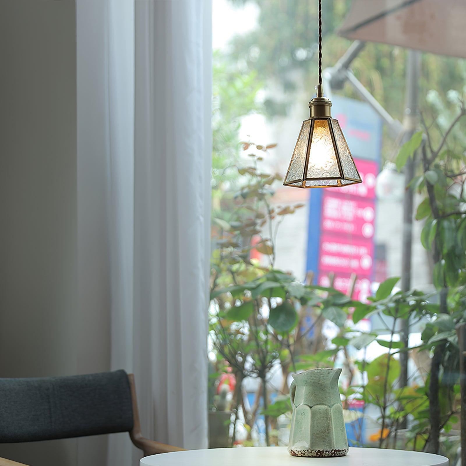 Arvane Brass & Glass Elegant Pendant Lamp