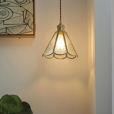 Arvane Brass & Glass Elegant Pendant Lamp