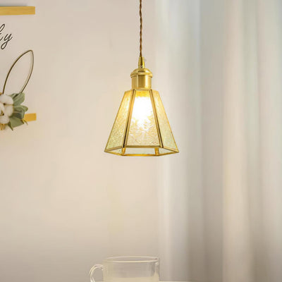 Arvane Brass & Glass Elegant Pendant Lamp