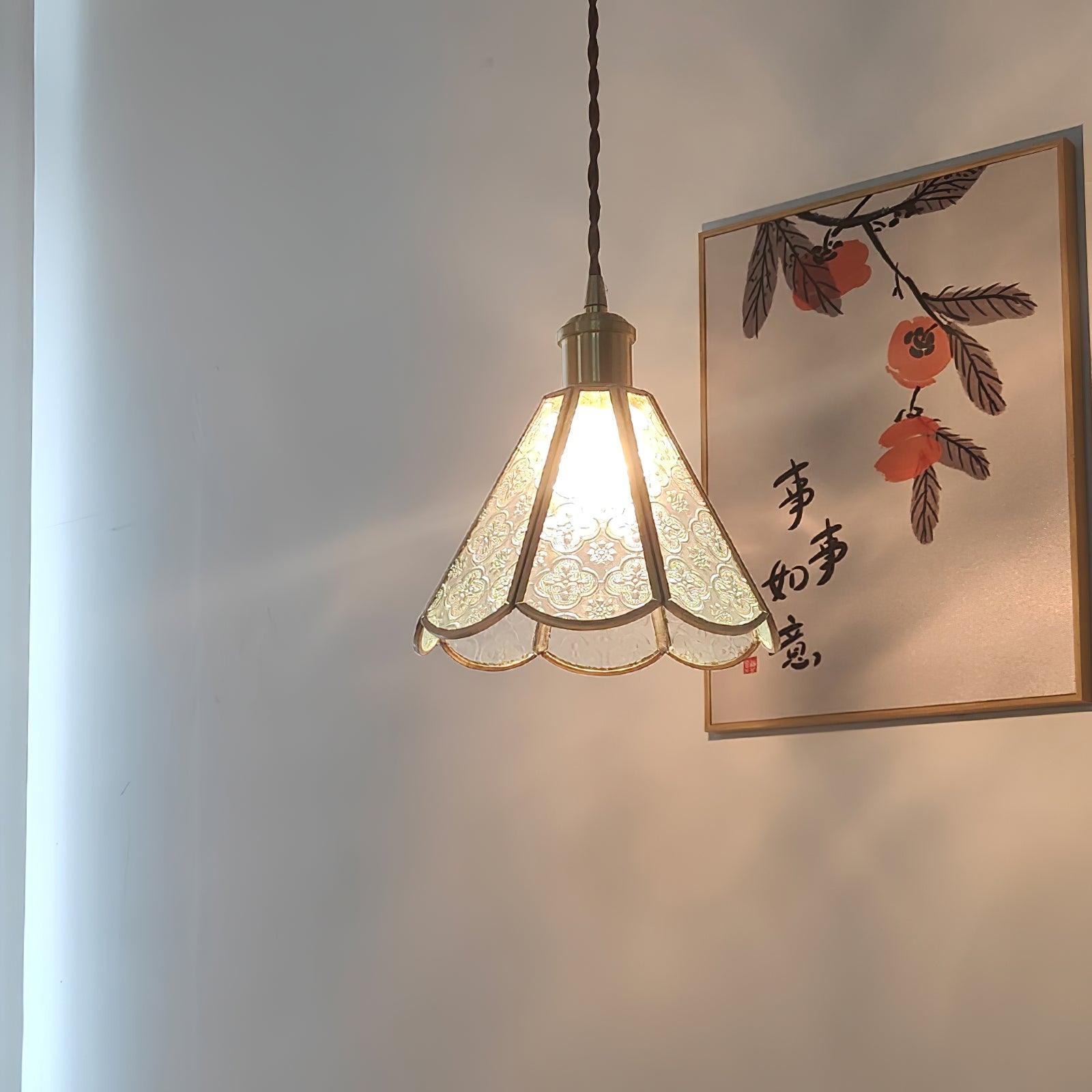 Arvane Brass & Glass Elegant Pendant Lamp