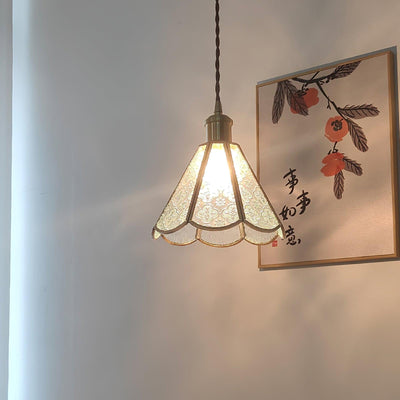 Arvane Brass & Glass Elegant Pendant Lamp