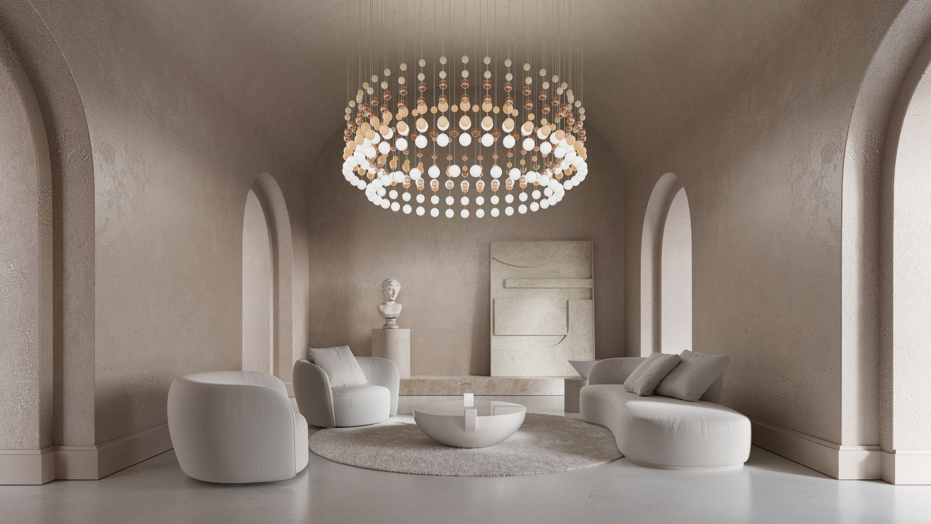 Pearl Veil Couture Cascade Customize Chandelier