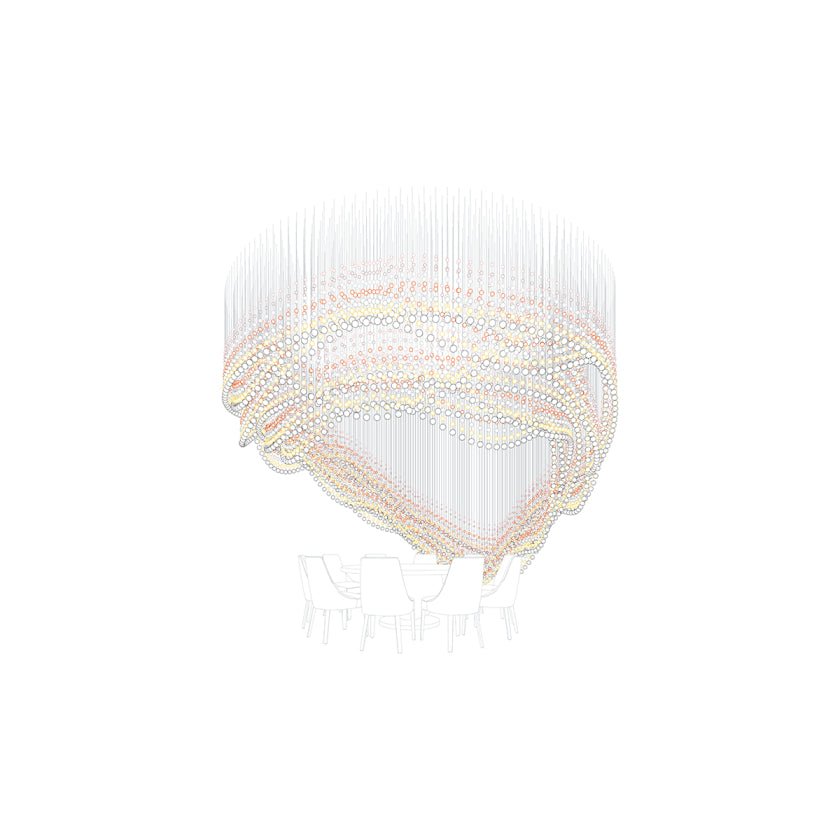 Pearl Veil Couture Cascade Customize Chandelier