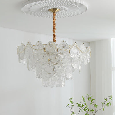 Liorelelle Chandelier Pearl Glass Shell