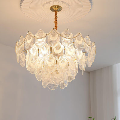 Liorelelle Chandelier Pearl Glass Shell
