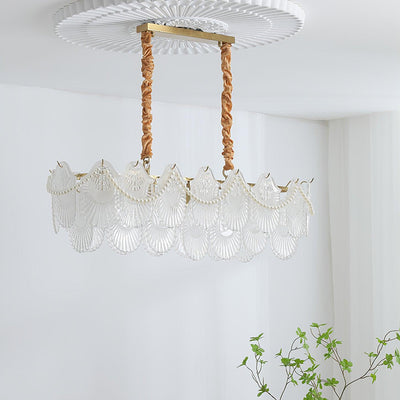 Liorelelle Chandelier Pearl Glass Shell