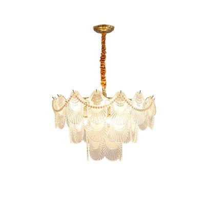 Liorelelle Chandelier Pearl Glass Shell