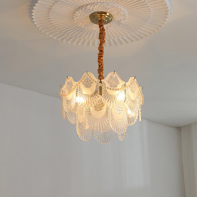 Liorelelle Chandelier Pearl Glass Shell