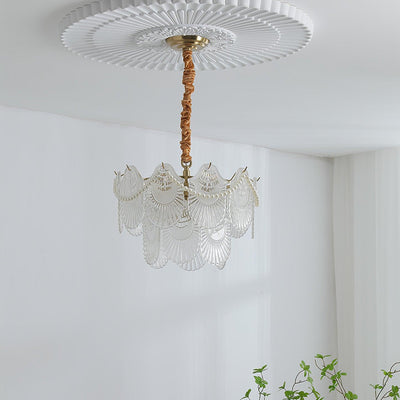 Liorelelle Chandelier Pearl Glass Shell