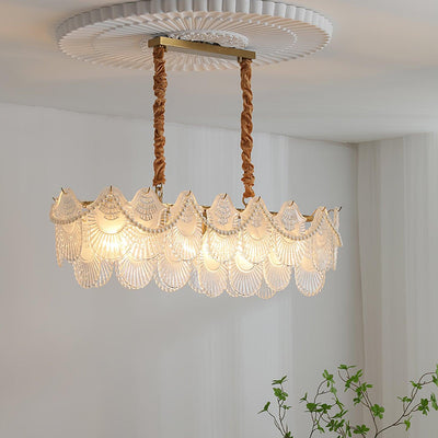 Liorelelle Chandelier Pearl Glass Shell