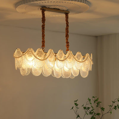 Liorelelle Chandelier Pearl Glass Shell