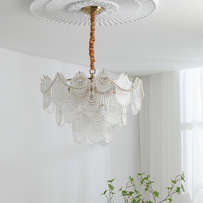 Liorelelle Chandelier Pearl Glass Shell