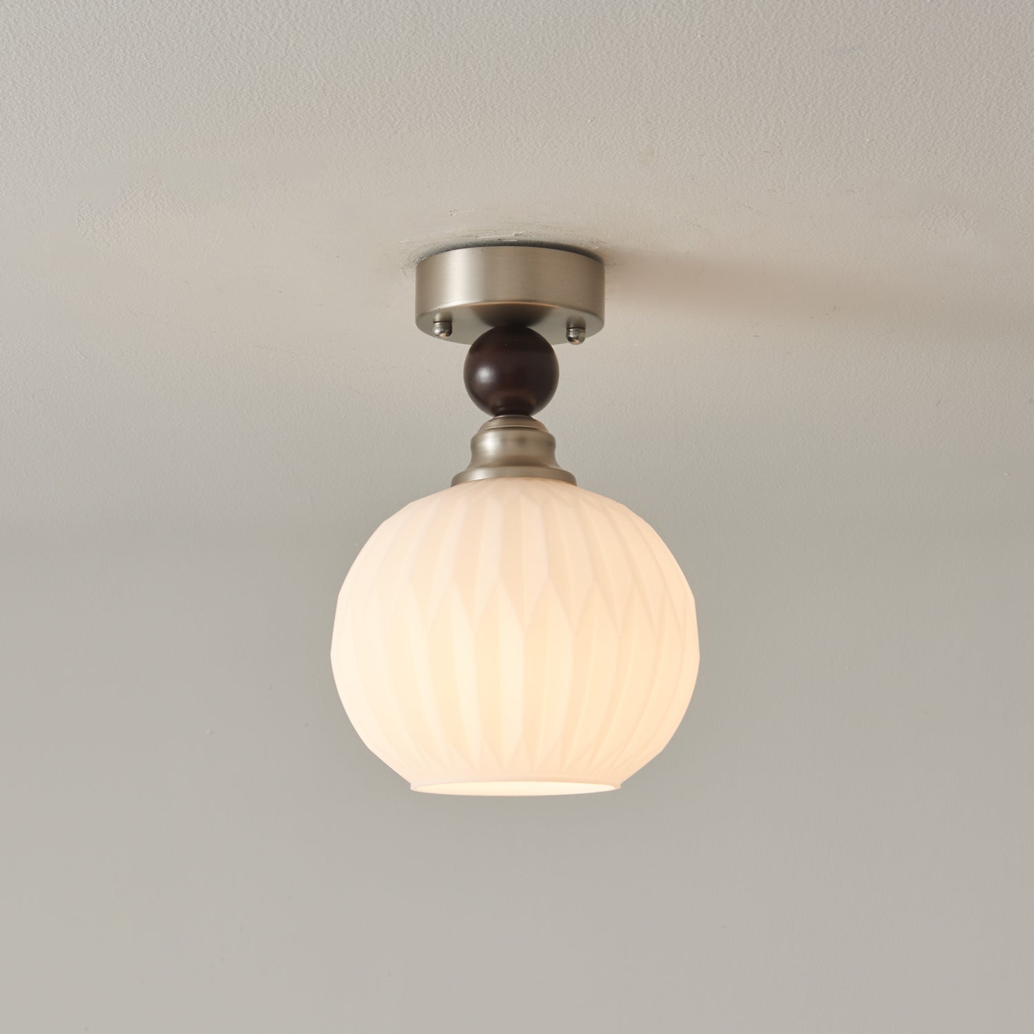 Ivcarila Modern Minimalist Pearl Sphere Glass Ceiling Lamp