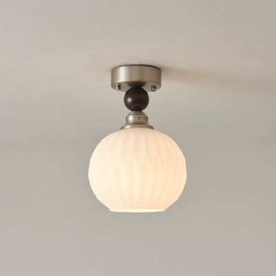 Ivcarila Modern Minimalist Pearl Sphere Glass Ceiling Lamp