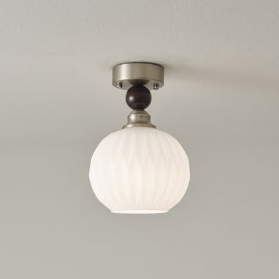 Ivcarila Modern Minimalist Pearl Sphere Glass Ceiling Lamp