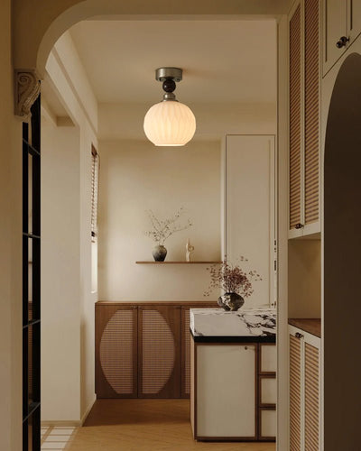 Ivcarila Modern Minimalist Pearl Sphere Glass Ceiling Lamp