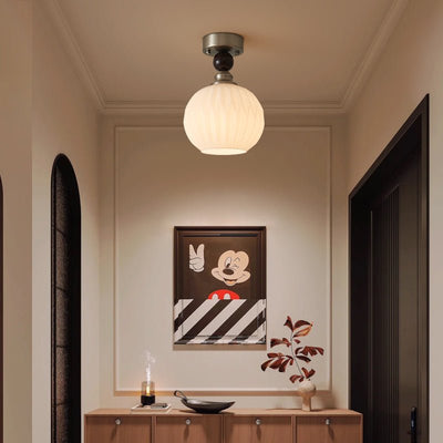 Ivcarila Modern Minimalist Pearl Sphere Glass Ceiling Lamp