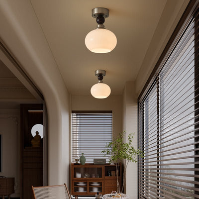 Ivcarila Modern Minimalist Pearl Sphere Glass Ceiling Lamp