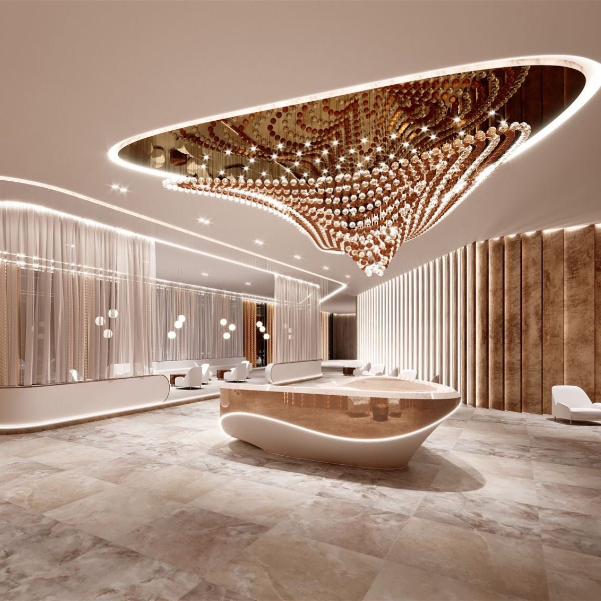 Nivren Pearl Wave Customize Chandelier