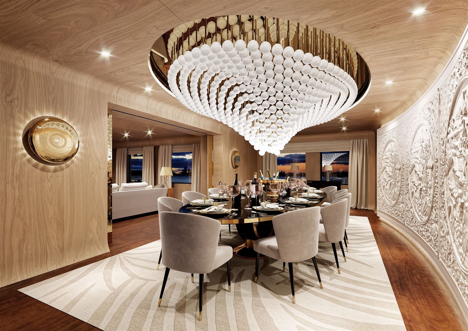 Nivren Pearl Wave Customize Chandelier