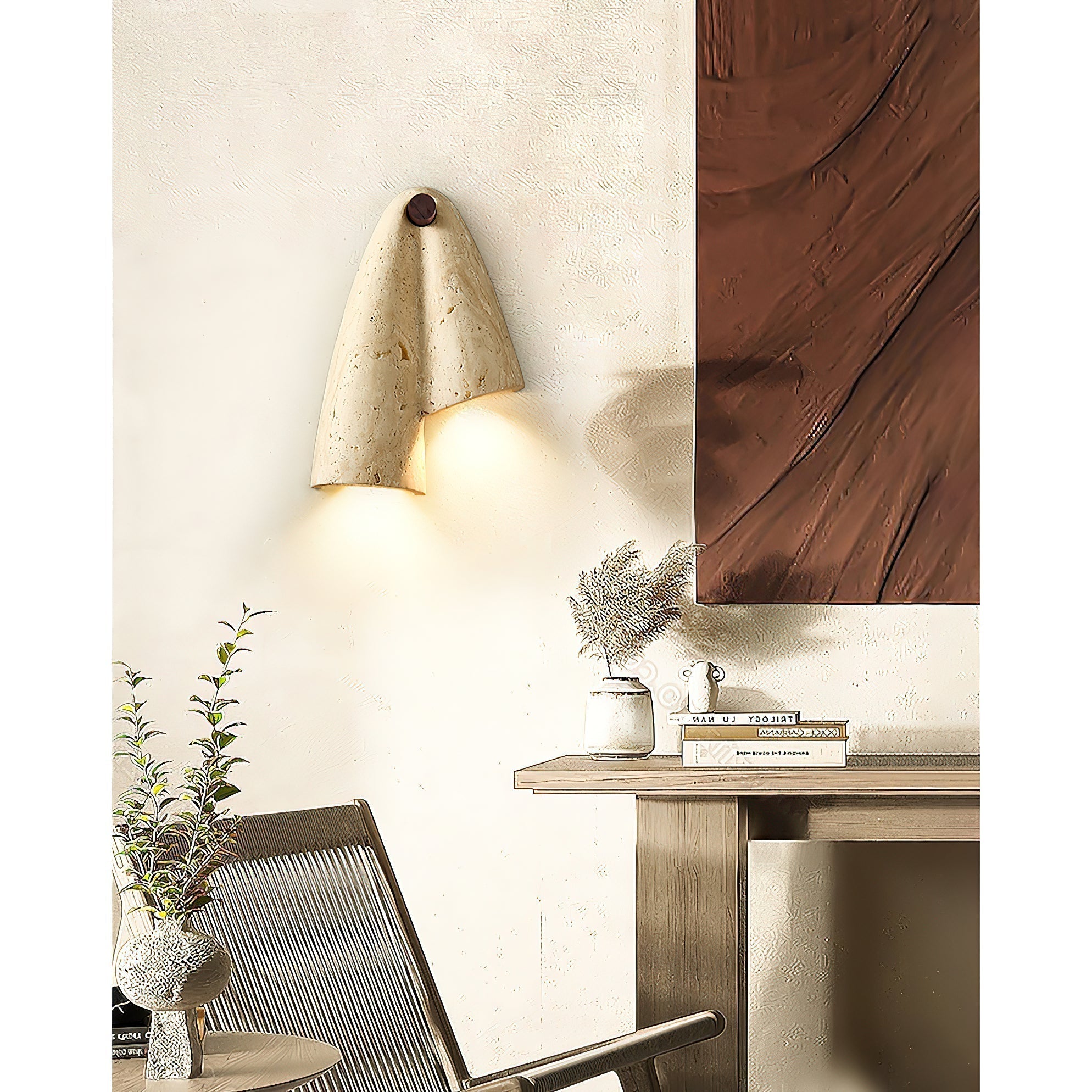 Seralaya Travertine Wall Lamp