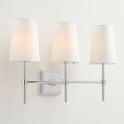 Vicarara Vintage Industrial Brass Fabric Wall Lamp - Neutral Decor