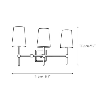 Vicarara Vintage Industrial Brass Fabric Wall Lamp - Neutral Decor