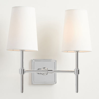 Vicarara Vintage Industrial Brass Fabric Wall Lamp - Neutral Decor