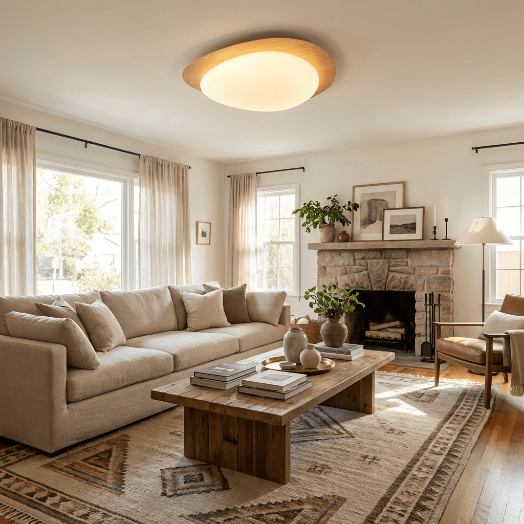 Orinvale Pebble Metal Flush Mount Ceiling Light